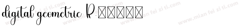 digital geometric R字体转换